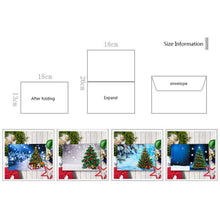 Load image into Gallery viewer, Christmas Diamond New Year Greeting Card Cute Elk 4PCS Xmas Tree (Xmas Tree)
