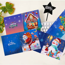 Load image into Gallery viewer, Christmas Diamond New Year Greeting Card Cute Elk 4PCS Xmas Tree (Cute Elk)
