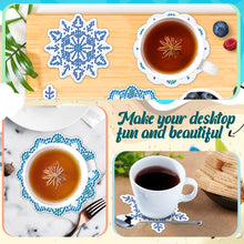 Load image into Gallery viewer, 6PCS Acrylic Diamond Art Coasters with Holder Diamond Crafts Coasters Christmas
