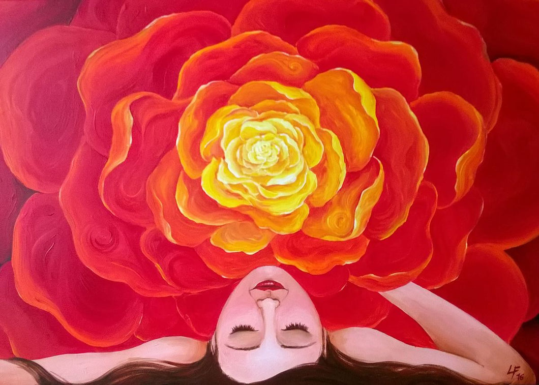Diamond Painting - Full Round - flower girl (40*30CM)