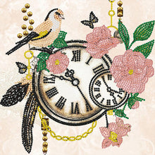 Load image into Gallery viewer, Diamond Painting - Partial Special Shaped - flower and bird clock (30*30CM)
