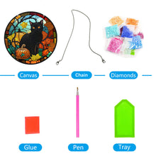 Load image into Gallery viewer, DIY Crystal Diamond Pendant Single-sided 5D Round for Home Garden (Cat)
