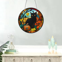 Load image into Gallery viewer, DIY Crystal Diamond Pendant Single-sided 5D Round for Home Garden (Cat)
