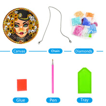 Load image into Gallery viewer, DIY Crystal Diamond Pendant Single-sided 5D Round for Home Garden (Women)
