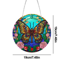 Load image into Gallery viewer, DIY Crystal Diamond Pendant Single-sided 5D Round for Home Garden (Butterfly)
