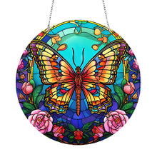 Load image into Gallery viewer, DIY Crystal Diamond Pendant Single-sided 5D Round for Home Garden (Butterfly)
