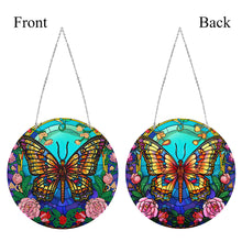 Load image into Gallery viewer, DIY Crystal Diamond Pendant Single-sided 5D Round for Home Garden (Butterfly)
