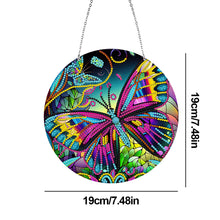 Load image into Gallery viewer, DIY Crystal Diamond Pendant Single-sided 5D Round for Home Garden (Butterfly)
