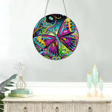 Load image into Gallery viewer, DIY Crystal Diamond Pendant Single-sided 5D Round for Home Garden (Butterfly)
