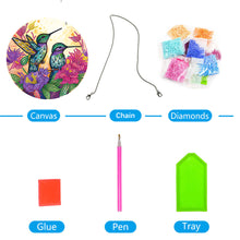 Load image into Gallery viewer, DIY Crystal Diamond Pendant Single-sided 5D Round for Home Garden (Hummingbird)
