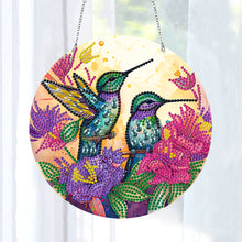Load image into Gallery viewer, DIY Crystal Diamond Pendant Single-sided 5D Round for Home Garden (Hummingbird)
