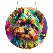 Load image into Gallery viewer, DIY Crystal Diamond Pendant Single-sided 5D Round for Home Garden (Dog)
