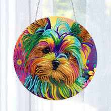 Load image into Gallery viewer, DIY Crystal Diamond Pendant Single-sided 5D Round for Home Garden (Dog)
