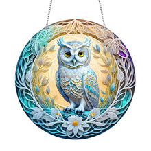 Load image into Gallery viewer, DIY Crystal Diamond Pendant Single-sided 5D Round for Home Garden (Owl)
