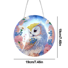 Load image into Gallery viewer, DIY Crystal Diamond Pendant Single-sided 5D Round for Home Garden (Owl)
