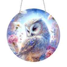 Load image into Gallery viewer, DIY Crystal Diamond Pendant Single-sided 5D Round for Home Garden (Owl)
