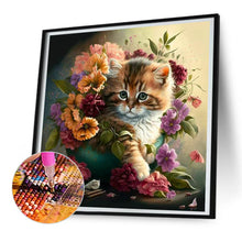 Load image into Gallery viewer, Diamond Painting - Full Round - Hua Hua and Kitten (30*30CM)
