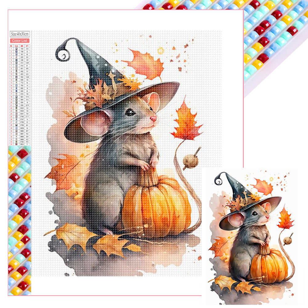 Diamond Painting - Full Square - halloween magic mouse (30*40CM)