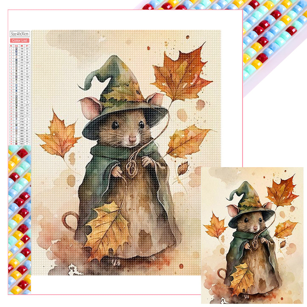 Diamond Painting - Full Square - halloween magic mouse (30*40CM)