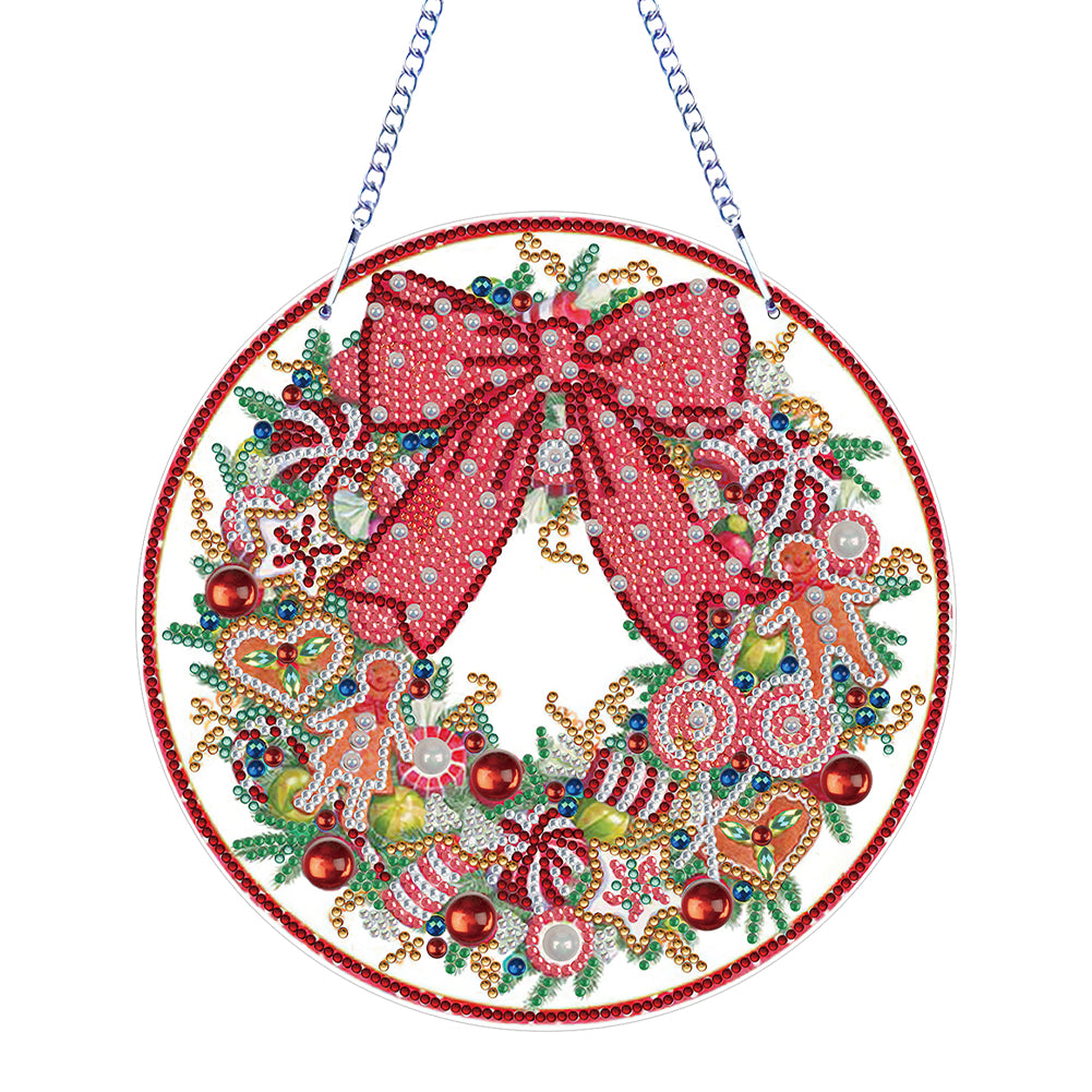 5D DIY Full Drill Garland Single Sided Christmas for Home Window Door Decor Gift