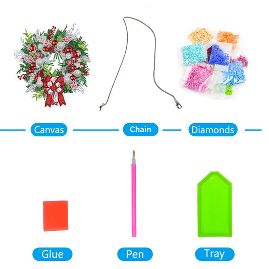 5D DIY Full Drill Garland Single Sided Christmas for Home Window Door Decor Gift