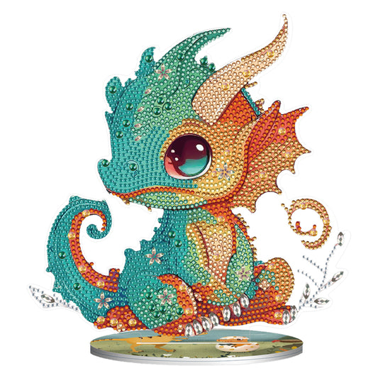 DIY Crystal Diamond Ornament Art Craft Dragon Diamond Mosaic Ornaments Kids Gift