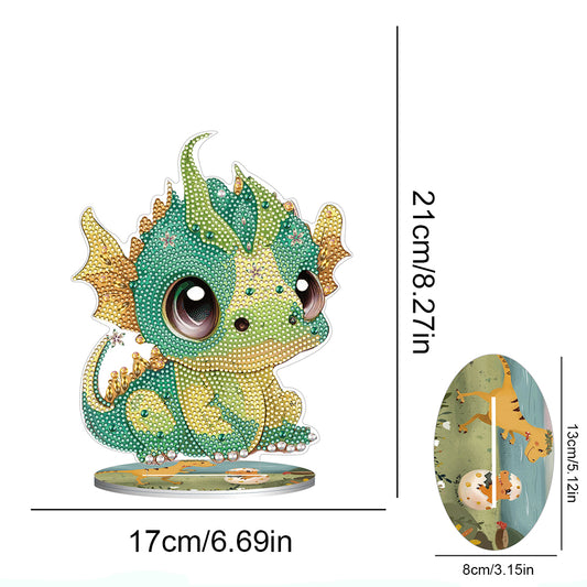 DIY Crystal Diamond Ornament Art Craft Dragon Diamond Mosaic Ornaments Kids Gift