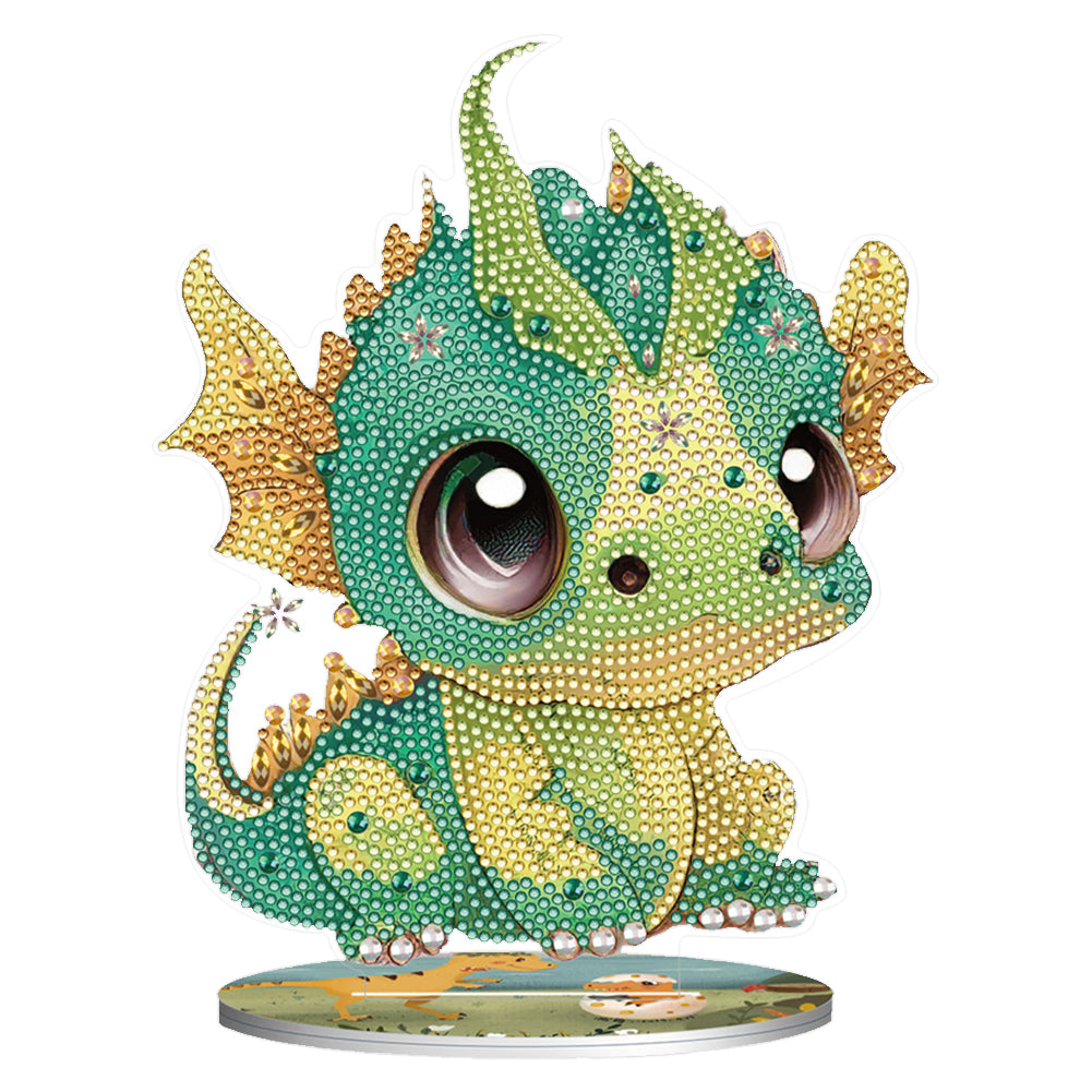 DIY Crystal Diamond Ornament Art Craft Dragon Diamond Mosaic Ornaments Kids Gift