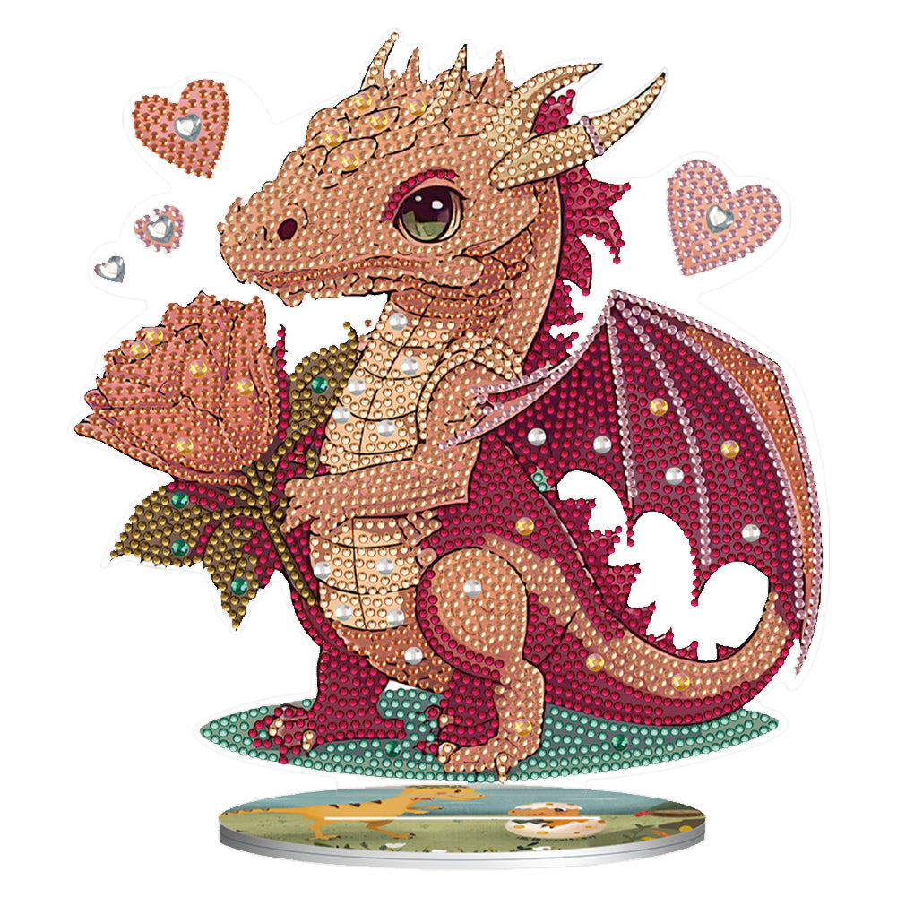 DIY Crystal Diamond Ornament Art Craft Dragon Diamond Mosaic Ornaments Kids Gift