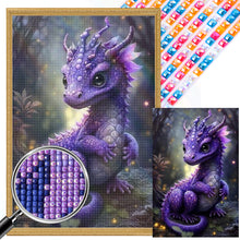 Load image into Gallery viewer, AB Diamond Painting - Full Round - purple dragon (40*60CM)
