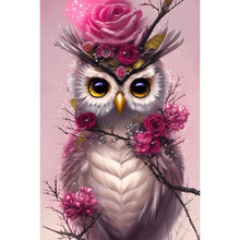 Load image into Gallery viewer, AB Diamond Painting - Full Round - pink owl (40*60CM)
