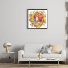 Load image into Gallery viewer, Diamond Painting - Partial Special Shaped - clock with redhead girl (30*30CM)

