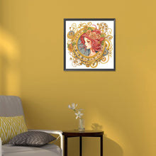 Load image into Gallery viewer, Diamond Painting - Partial Special Shaped - clock with redhead girl (30*30CM)
