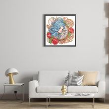 Load image into Gallery viewer, Diamond Painting - Partial Special Shaped - Clock and blue-haired girl (30*30CM)
