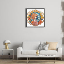Load image into Gallery viewer, Diamond Painting - Partial Special Shaped - clock with brunette girl (30*30CM)
