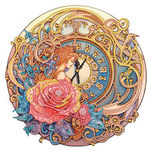 Load image into Gallery viewer, Diamond Painting - Partial Special Shaped - Clockwork girl in flowers (30*30CM)
