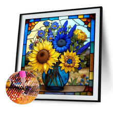 Load image into Gallery viewer, Diamond Painting - Full Round - Stained Glass Art Sunflowers (45*45CM)
