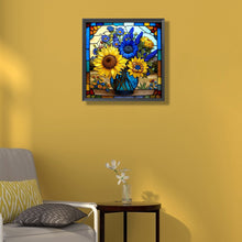 Load image into Gallery viewer, Diamond Painting - Full Round - Stained Glass Art Sunflowers (45*45CM)
