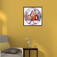 Load image into Gallery viewer, Diamond Painting - Full Round - Round Card Christmas Igloo (30*30CM)
