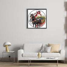 Load image into Gallery viewer, Diamond Painting - Full Round - Round Card Christmas Carriage (30*30CM)
