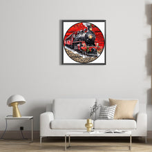 Load image into Gallery viewer, Diamond Painting - Full Round - Circle Card Christmas Train (30*30CM)
