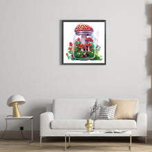Load image into Gallery viewer, Diamond Painting - Partial Special Shaped - Glass Art Bottle Mushroom House (30*30CM)
