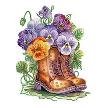 Load image into Gallery viewer, Diamond Painting - Partial Special Shaped - flower boots (30*40CM)
