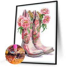 Load image into Gallery viewer, Diamond Painting - Partial Special Shaped - flower boots (30*40CM)
