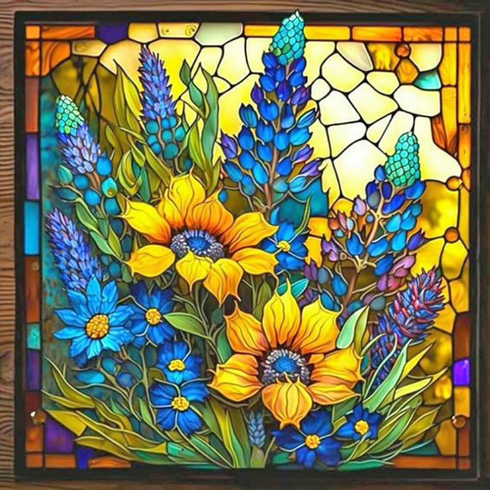Diamond Painting - Full Square - flower glass art (35*35CM)