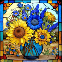 Load image into Gallery viewer, Diamond Painting - Full Square - flower glass art (35*35CM)
