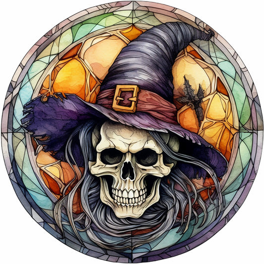 Diamond Painting - Full Round - halloween horror atmosphere glass art (30*30CM)
