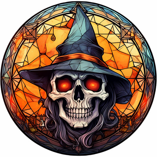 Diamond Painting - Full Round - halloween horror atmosphere glass art (30*30CM)
