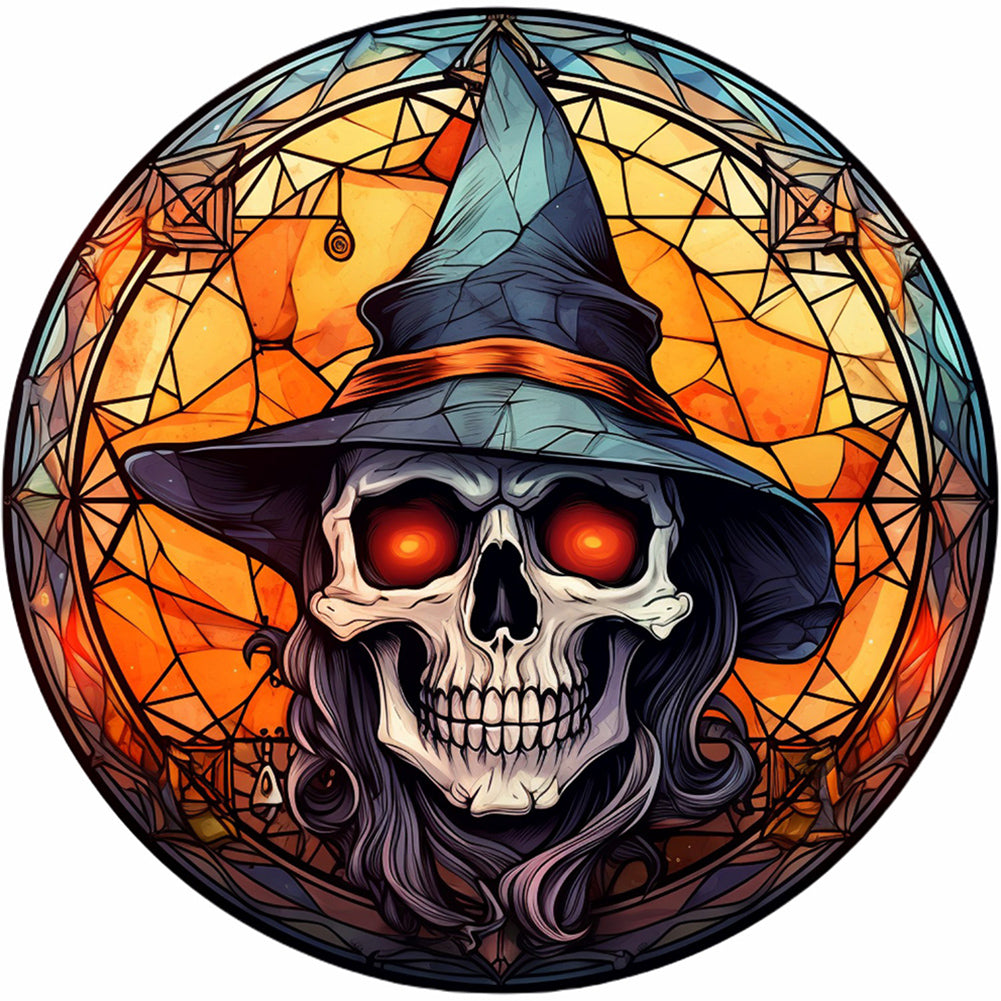 Diamond Painting - Full Round - halloween horror atmosphere glass art (30*30CM)
