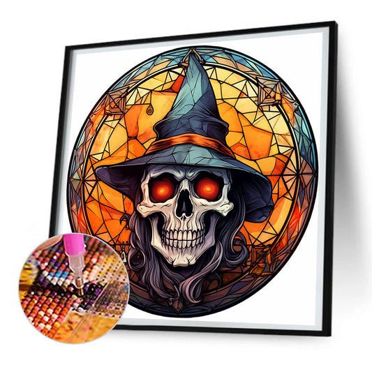 Diamond Painting - Full Round - halloween horror atmosphere glass art (30*30CM)